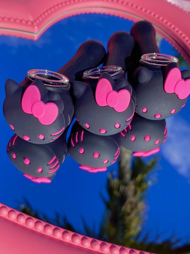 Black hello kitty silicone - black,
